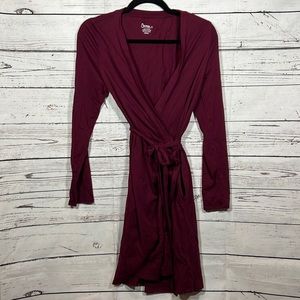 Bump in the Night Maternity/Feeding Long Sleeve Wrapped Dress/Robe